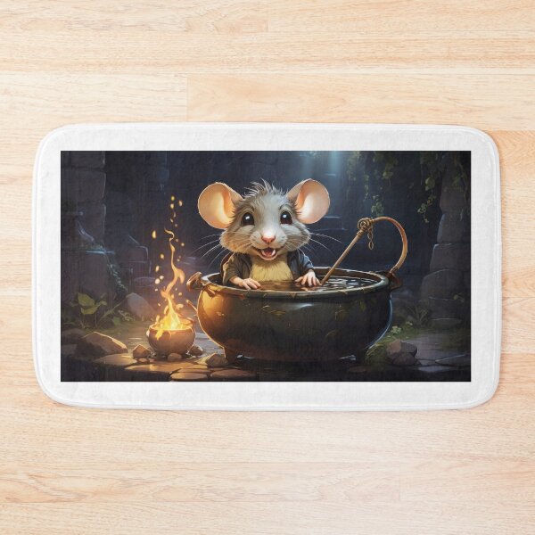 Item preview, Slag mouse, boiling broth in cauldron, underground, cellar, art designed and sold by Damian Sobczyk.