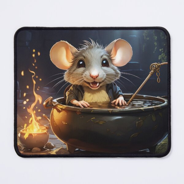 Item preview, Slag mouse, boiling broth in cauldron, underground, cellar, art designed and sold by Damian Sobczyk.