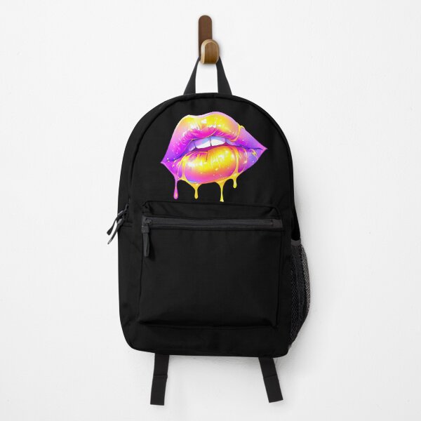 Item preview, Yellow Pink slightly parted lips - full mouth with teeth designed and sold by WallGemsArt.