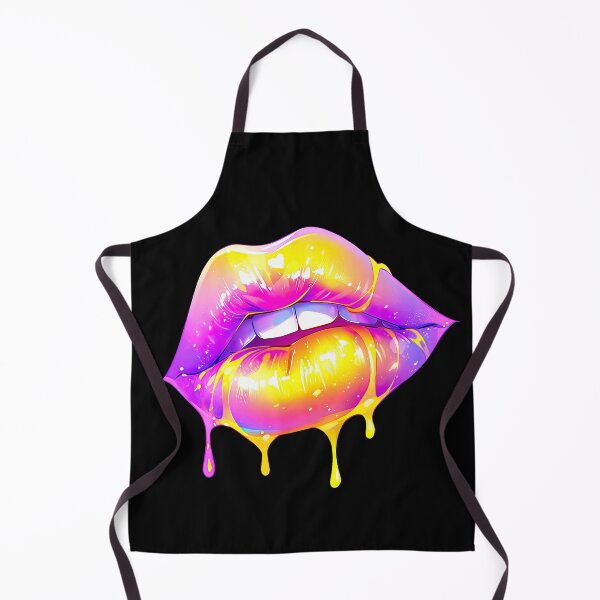 Item preview, Yellow Pink slightly parted lips - full mouth with teeth designed and sold by WallGemsArt.