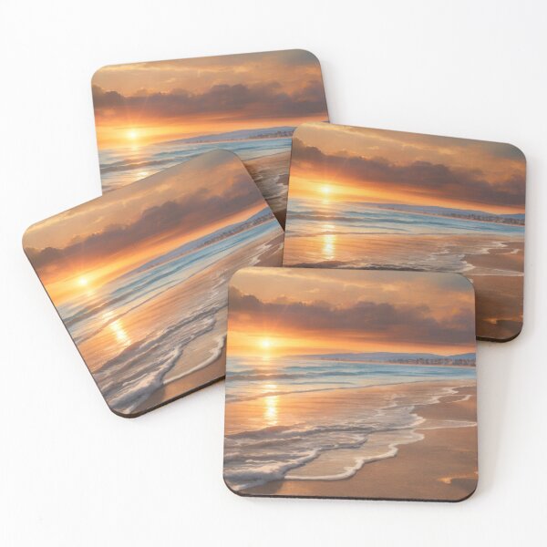 Item preview, Beautiful sunset on the beach, summer, wallpaper designed and sold by Damian Sobczyk.