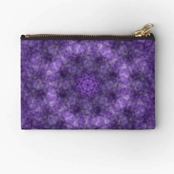 Purple Abstract Zipper Pouch