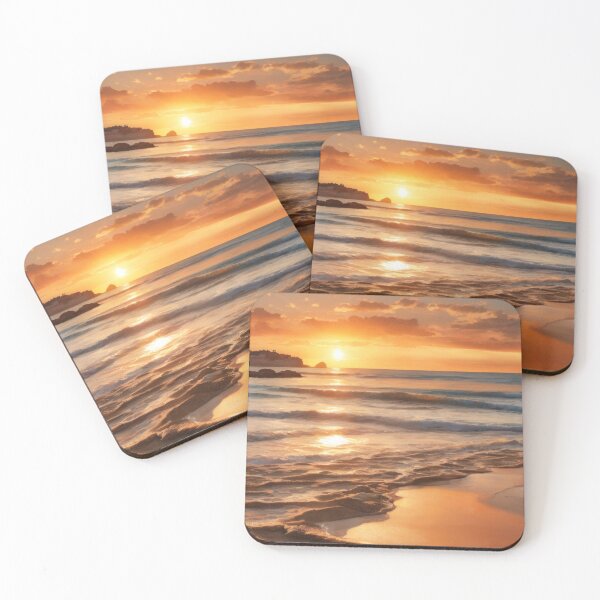 Item preview, Beautiful sunset on the beach, summer, wallpaper designed and sold by Damian Sobczyk.