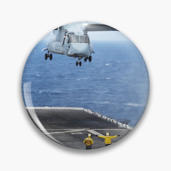Item preview, STK109079M-A V-22A Osprey lands aboard the amphibious assault ship USS Peleliu. designed and sold by StocktrekImages.