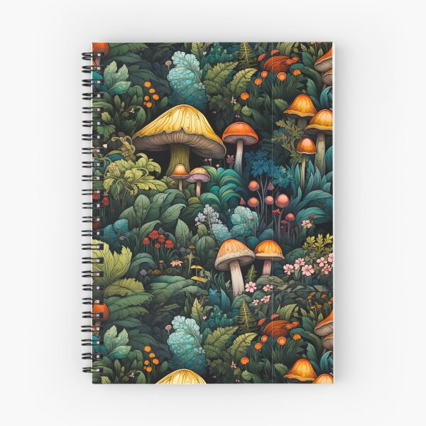 Artikelvorschau, Pilz-Fliegenpilz-Garten, dunkler Vintage-Blumendruck entworfen und verkauft von FoxTreeDesign.