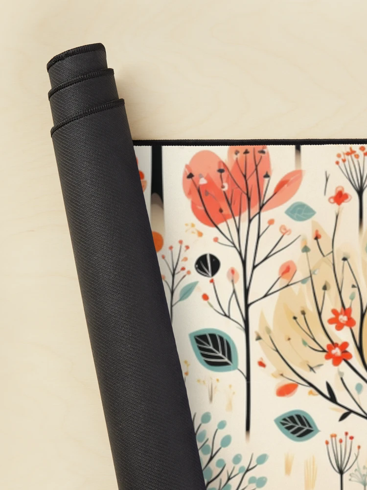 Thumbnail 2 of 5, Mouse Pad, Retro Spring Time Meadow Trees Print designed and sold by FoxTreeDesign.