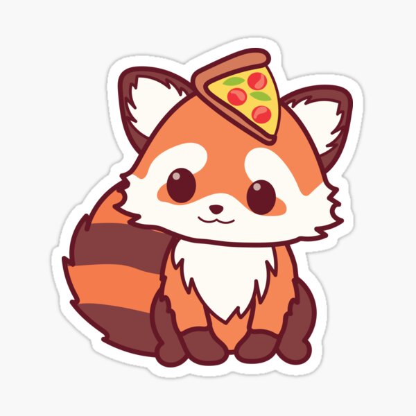 Item preview, Kawaii Pizza Red Panda designed and sold by SunMoonMilk.