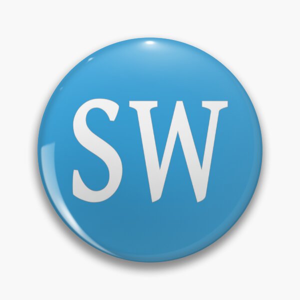 Item preview, SW Initials Monogram Elegant White Letters designed and sold by Jeallan Designs.