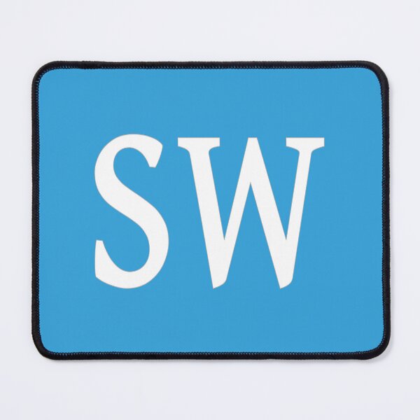 Item preview, SW Initials Monogram Elegant White Letters designed and sold by Jeallan Designs.