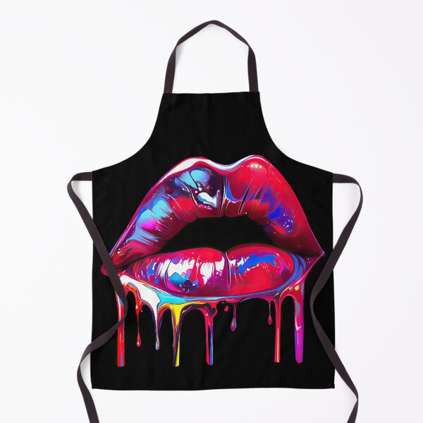 Item preview, Blue Red Dripping Diva Lip - Colorful Mouth Graphic designed and sold by WallGemsArt.