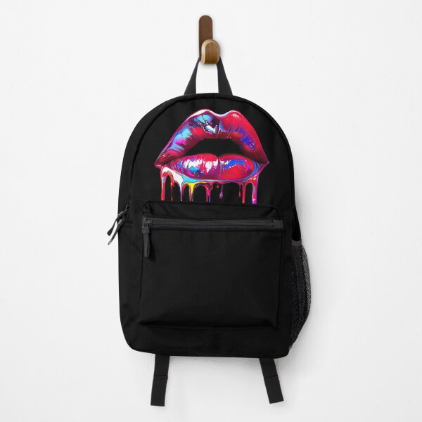 Item preview, Blue Red Dripping Diva Lip - Colorful Mouth Graphic designed and sold by WallGemsArt.