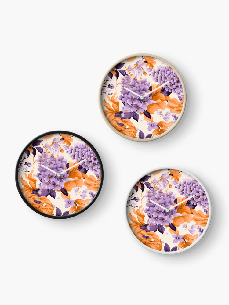 Thumbnail 3 of 4, Clock, Chintz Pattern designed and sold by SideSignal.