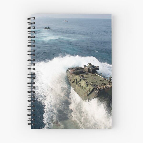 Item preview, STK109047M-An amphibious assault vehicle departs the well deck of USS Germantown. designed and sold by StocktrekImages.