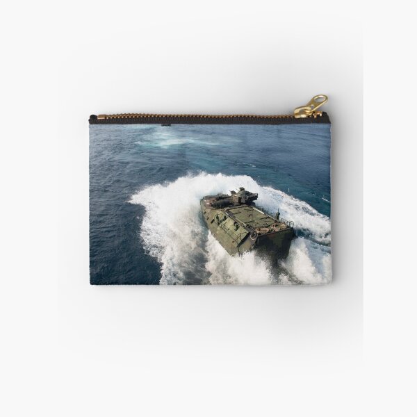 Item preview, STK109047M-An amphibious assault vehicle departs the well deck of USS Germantown. designed and sold by StocktrekImages.