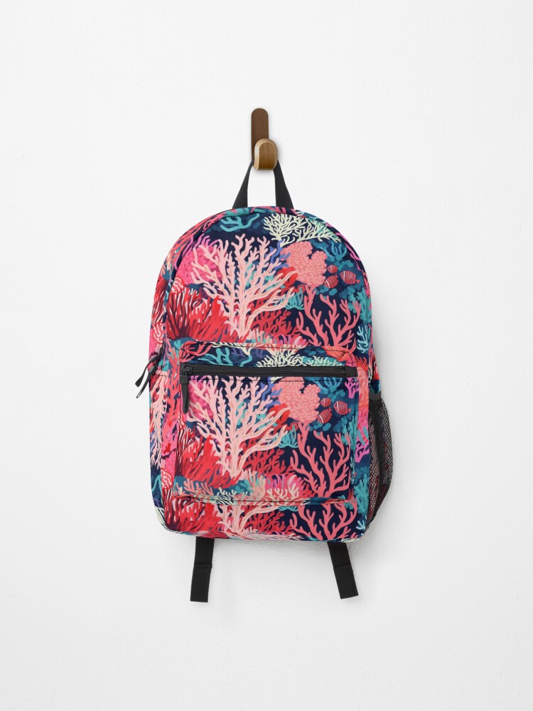 Thumbnail 1 of 3, Backpack, Coral Reef Pattern designed and sold by SideSignal.