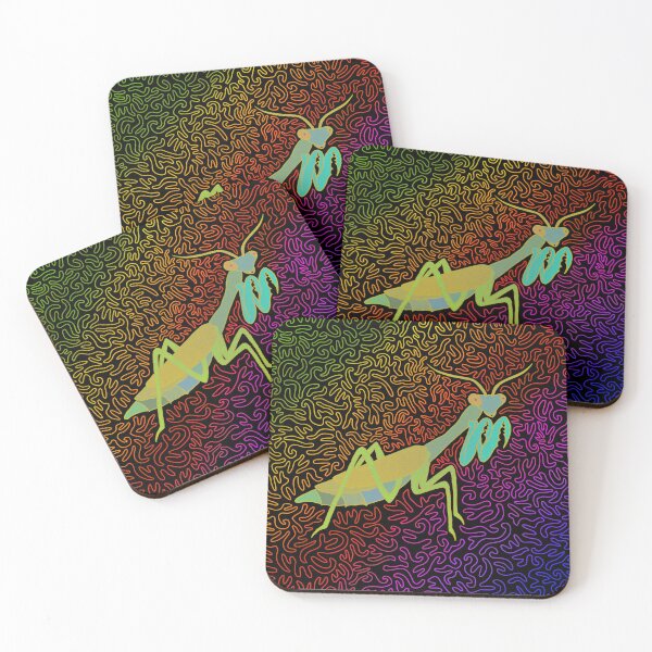 Item preview, Praying mantis on a rainbow pattern designed and sold by ghirig0r0.