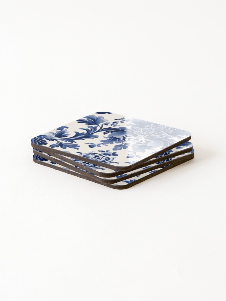 Thumbnail 4 of 5, Coasters (Set of 4), Damask Pattern designed and sold by SideSignal.