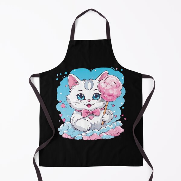 Item preview, Cute cartoon cat with a cotton candy in hand designed and sold by twisted-dot.