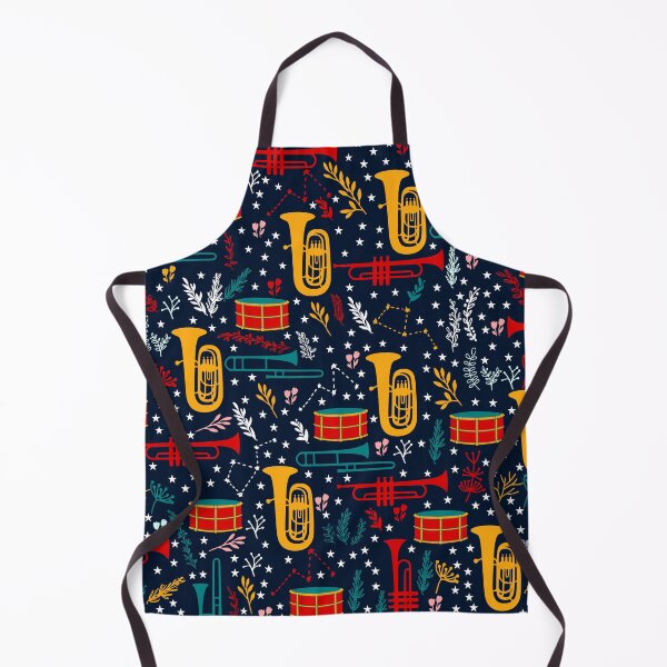 Item preview, Cute Marching Band Pattern with brass instruments and drum instruments designed and sold by kapotka.