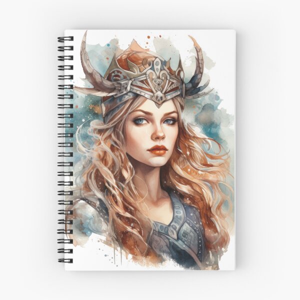 Item preview, Warrior Viking Queen - Nordic Woman - Watercolor style designed and sold by ZAHARIA DANIELA.