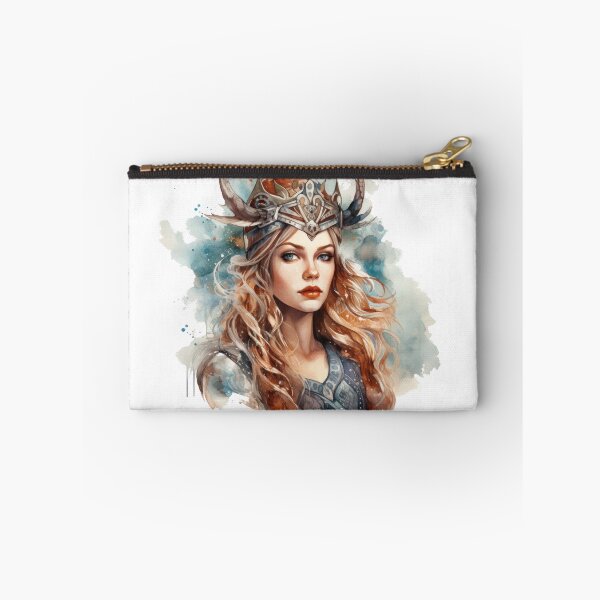 Item preview, Warrior Viking Queen - Nordic Woman - Watercolor style designed and sold by ZAHARIA DANIELA.