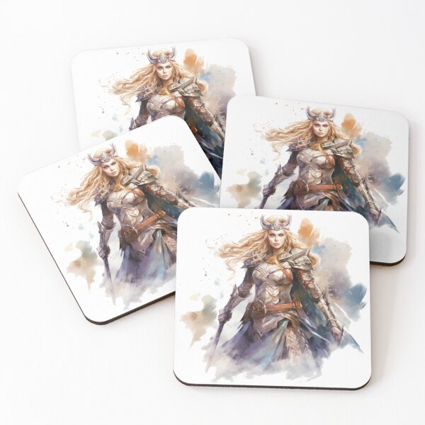 Item preview, Warrior Viking Queen - Nordic Woman - Watercolor style #2 designed and sold by ZAHARIA DANIELA.