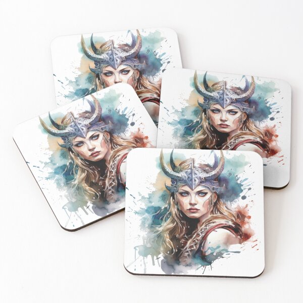 Item preview, Warrior Viking Queen - Nordic Woman - Watercolor style #3 designed and sold by ZAHARIA DANIELA.