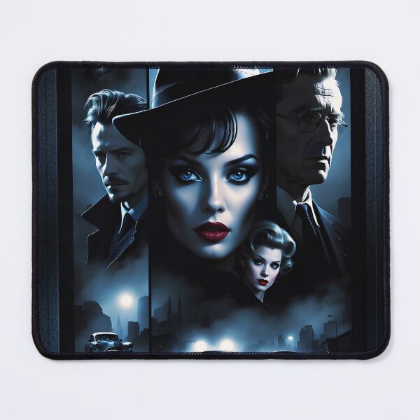 Item preview, Mystery And Mayhem Film Noir 90s Movie Posters Mystery Drama AI Concept Art by Xzendor7 designed and sold by Xzendor7 Digital Art Creations.