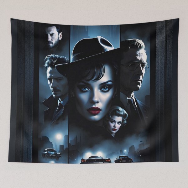 Item preview, Mystery And Mayhem Film Noir 90s Movie Posters Mystery Drama AI Concept Art by Xzendor7 designed and sold by Xzendor7 Digital Art Creations.