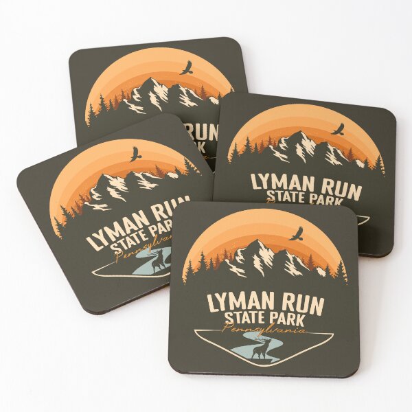 Item preview, Lyman Run State Park Pennsylvania - PA Retro Vintage Sunset Badge designed and sold by mountainfad.
