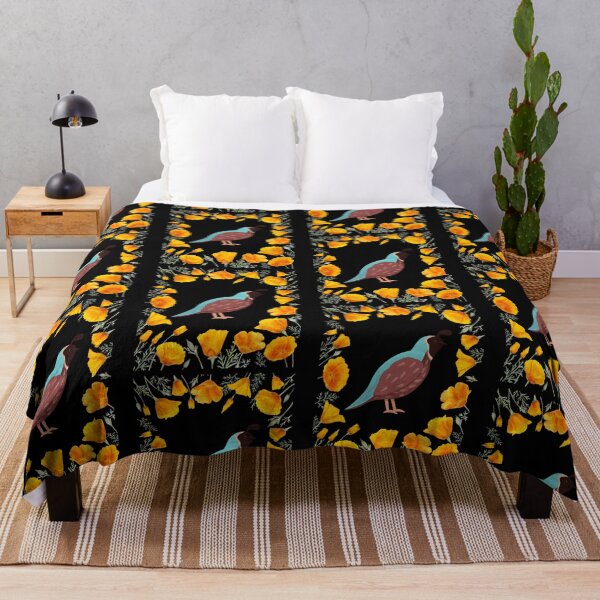Item preview, California Quail and Poppy designed and sold by Daria-Shop.