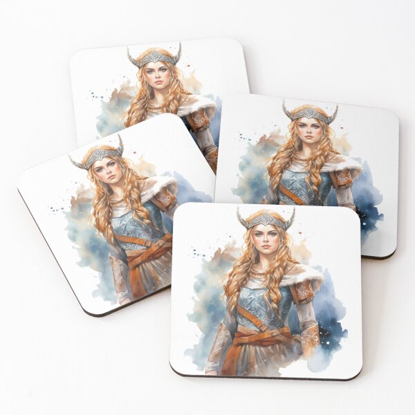 Item preview, Warrior Viking Queen - Nordic Woman - Watercolor style #4 designed and sold by ZAHARIA DANIELA.