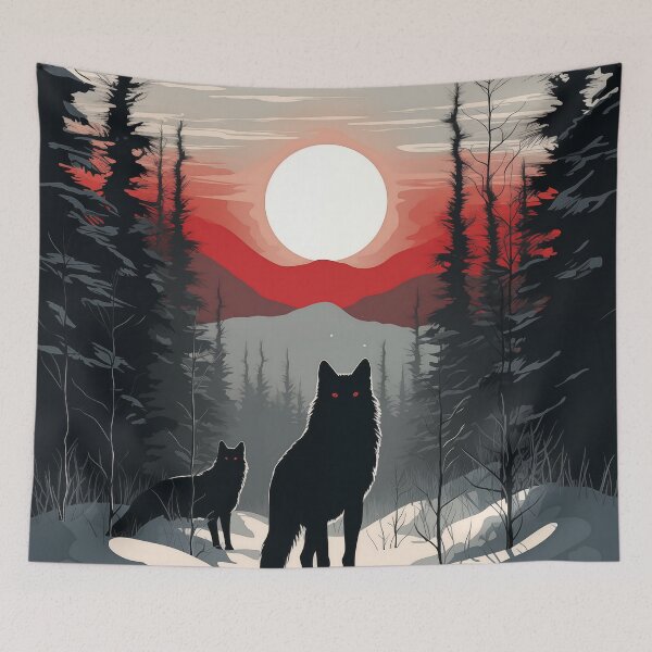 Item preview, Coyotes on the Treenline with Red Eyes designed and sold by Matt's Artificial Nature.