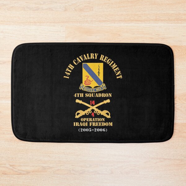 Item preview, Army - 14th Cavalry Regiment w Cav Br - 4th Squadron - Operation Iraqi Freedom - 2005 - 2006 - Red Txt X 300 designed and sold by Military Insignia Products.