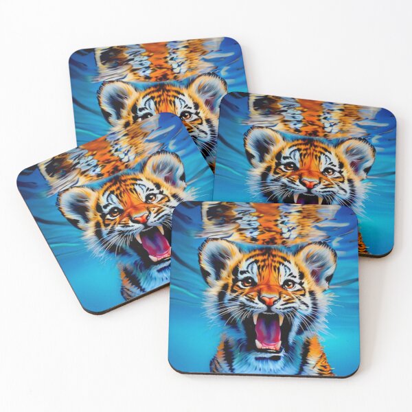 Item preview, A cute tiger underwater designed and sold by CuteCreature.