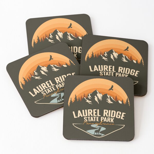 Item preview, Laurel Ridge State Park Pennsylvania - PA Retro Vintage Sunset Badge designed and sold by mountainfad.