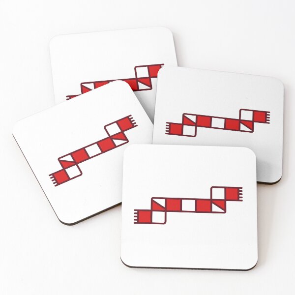 Item preview, Soccer Football Scarf Design - Red White designed and sold by HironsCreative.