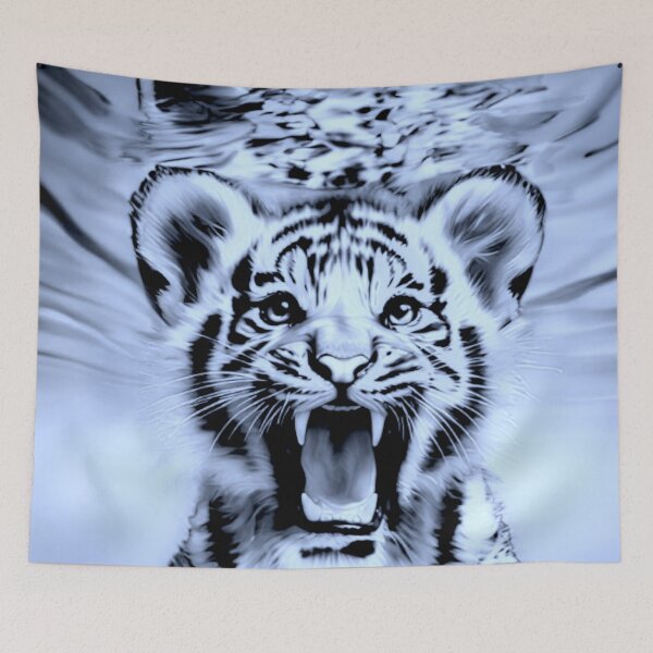 Item preview, A cute tiger underwater designed and sold by CuteCreature.
