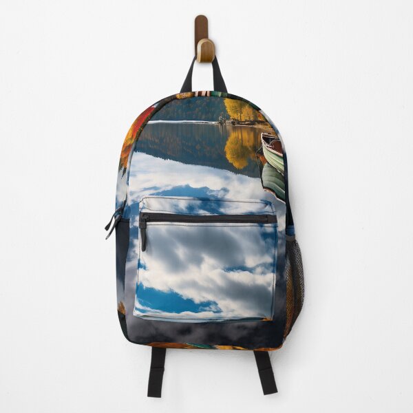 Item preview, Lone Boat Resting on a Forest Lake designed and sold by aiartbay.