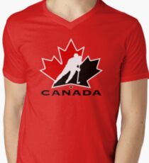 KANADA NATIONAL EIS HOCKEY TEAM T-Shirt mit V-Ausschnitt für Männer