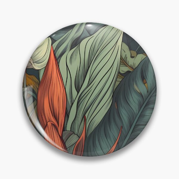 Item preview, Vintage floral decor - Orange tropical flowers designed and sold by the99thstudio.