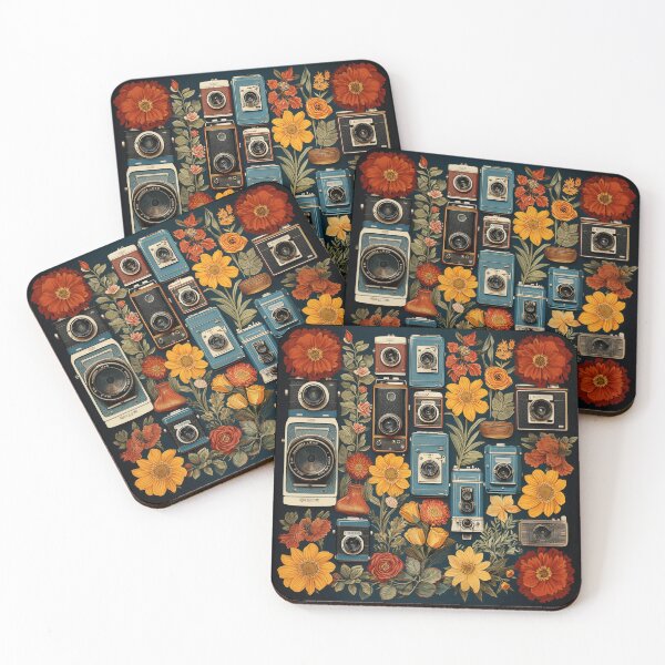 Item preview, Vintage Lenses & Blooms: Retro Camera & Floral Fusion designed and sold by 21 Tulips.