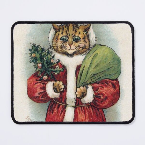 Item preview, Louis Wain - Christmas Santa Cat designed and sold by forgottenbeauty.