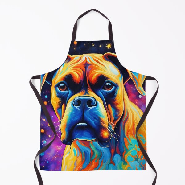 Item preview, Starry Paws: Cosmic Boxer Dog in Neon Constellation designed and sold by javaoverride.