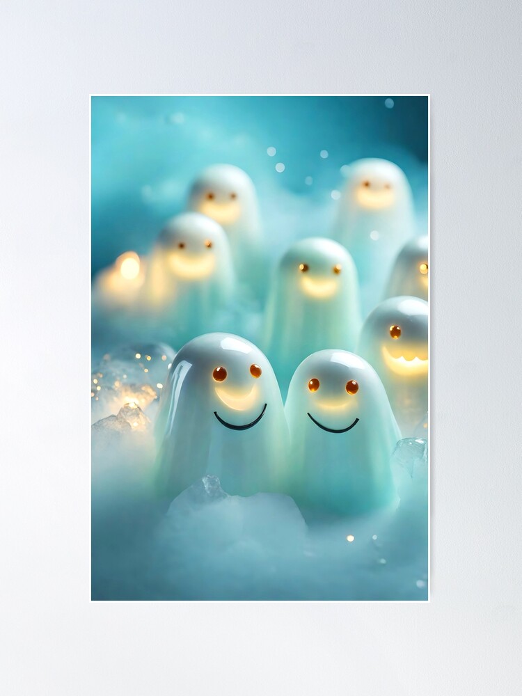 Thumbnail 1 of 3, Poster, AI Art- Ghosts #2 designed and sold by wohnfuehlfabrik.