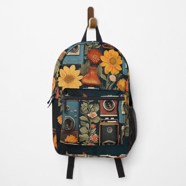Item preview, "Floral Snapshots: Retro Cameras Amidst Lush Flowers" designed and sold by 21 Tulips.