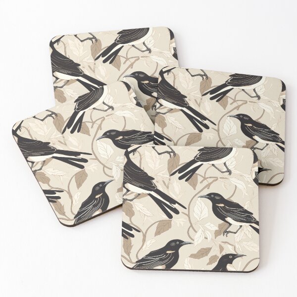Item preview, Magpie family in their nest, a symbol of togetherness designed and sold by StrawberryJolly.