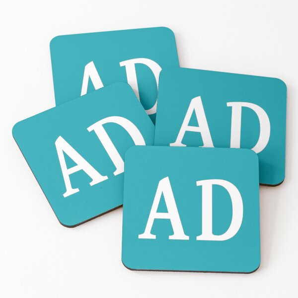 Item preview, AD Initials Monogram Elegant White Letters designed and sold by Jeallan Designs.