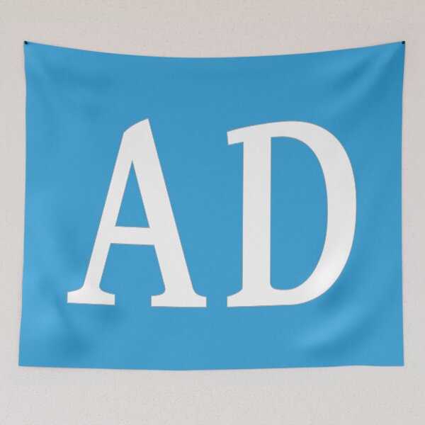 Item preview, AD Initials Monogram Elegant White Letters designed and sold by Jeallan Designs.