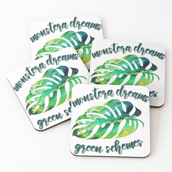 Item preview, monstera dreams green schemes designed and sold by TranquilTrinket.